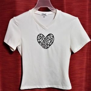 Fragile by XOXO White Top Size S